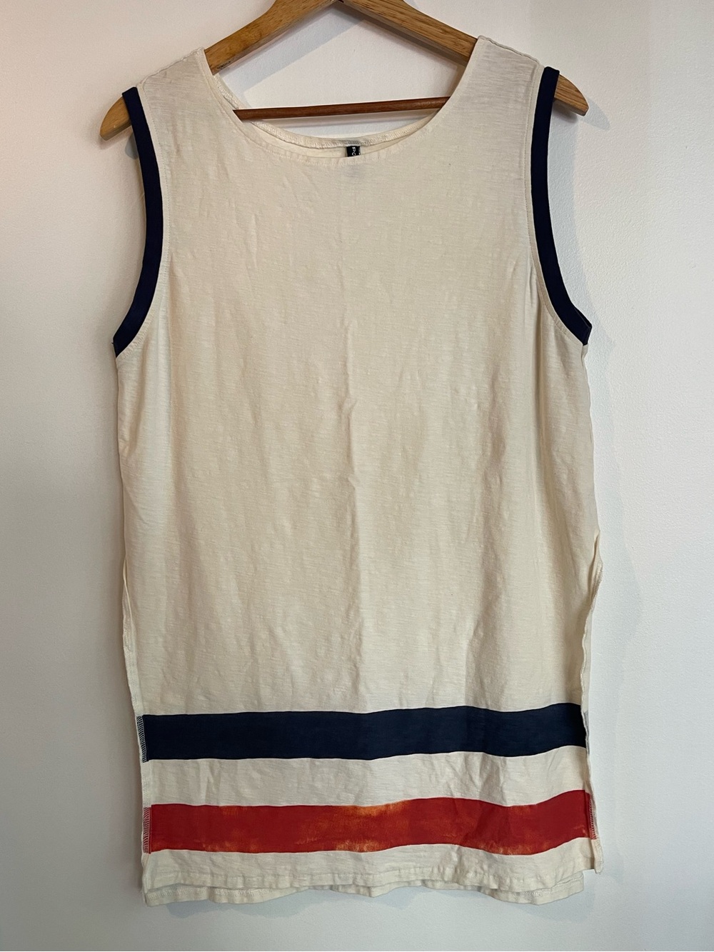 Point Zero Ocean Off White Nautical Stripe Dress S